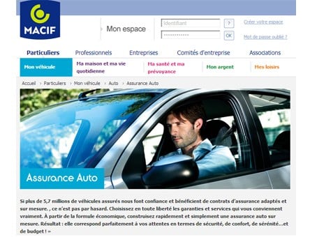 Plusieurs offres proposées par l'assurance auto Macif